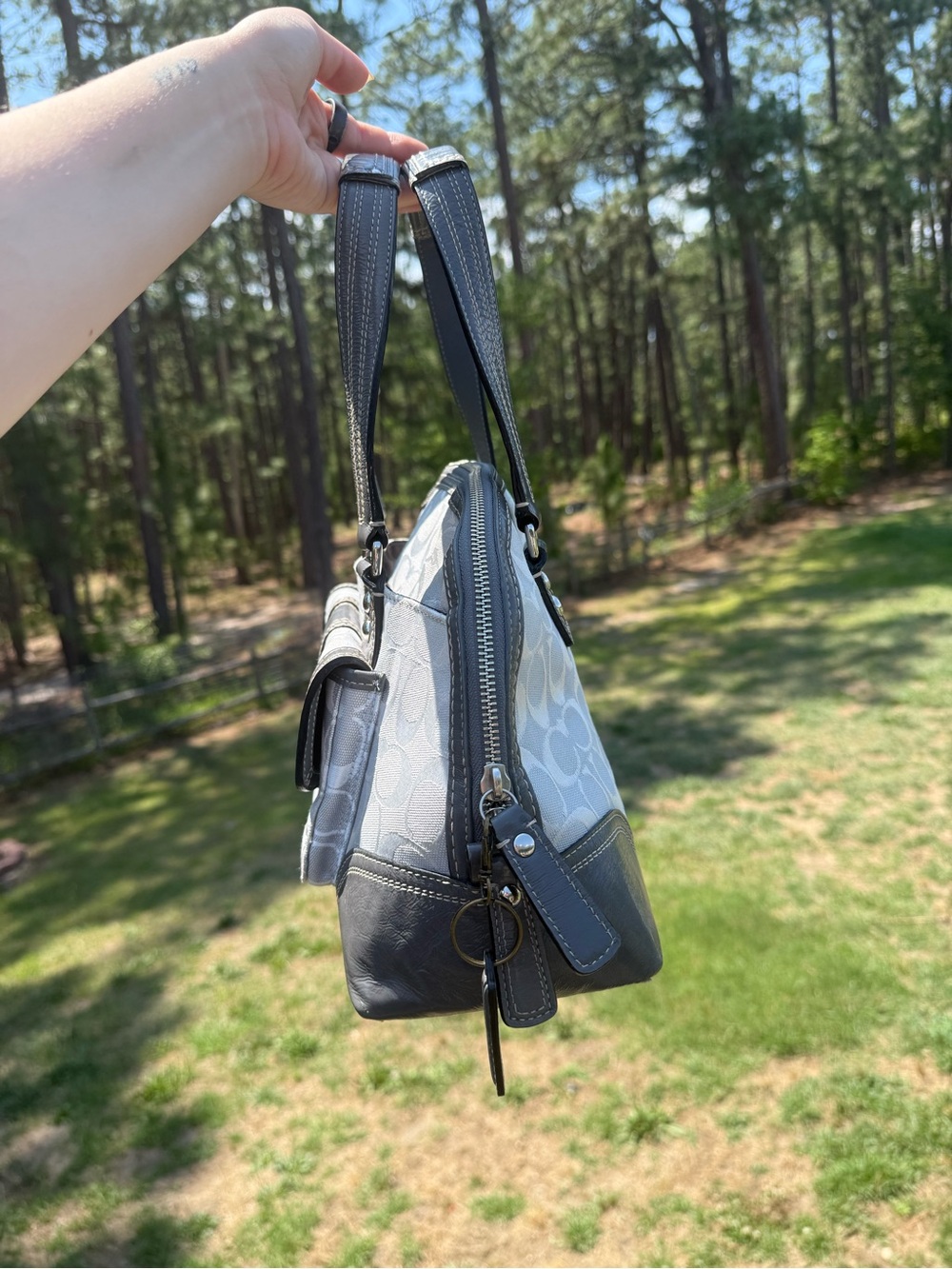 Coach Hampton Signature Dome Satchel - Picture 4 of 7